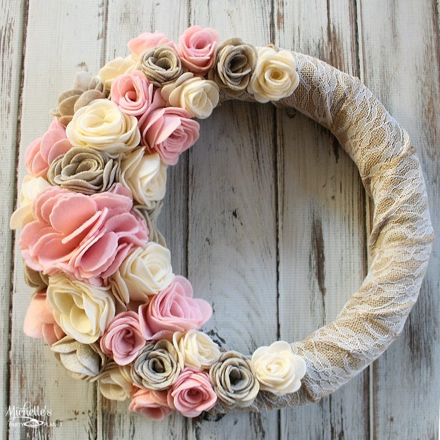 How to Make a Felt Flower Wreath