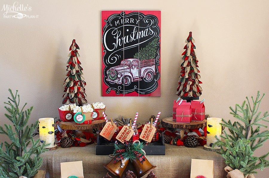 Easy Rustic Christmas Party Decor and Dessert Table - Michelle\'s ...