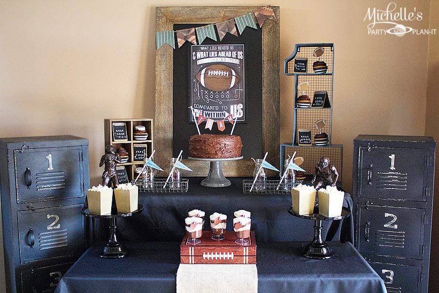 Vintage Football Party Table