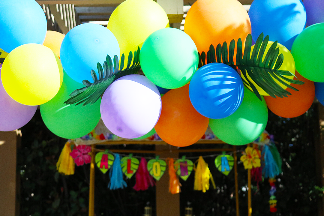 Celebrate with a Bright Luau Balloon Garland