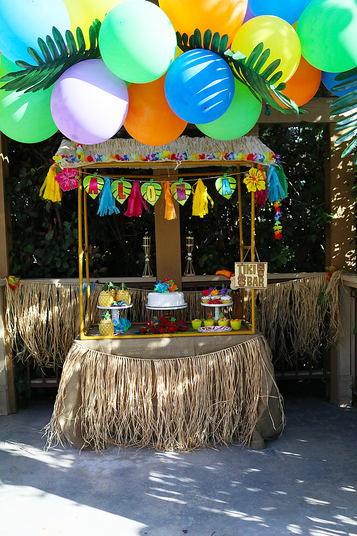 Celebrate with a Bright Luau Tiki Hut