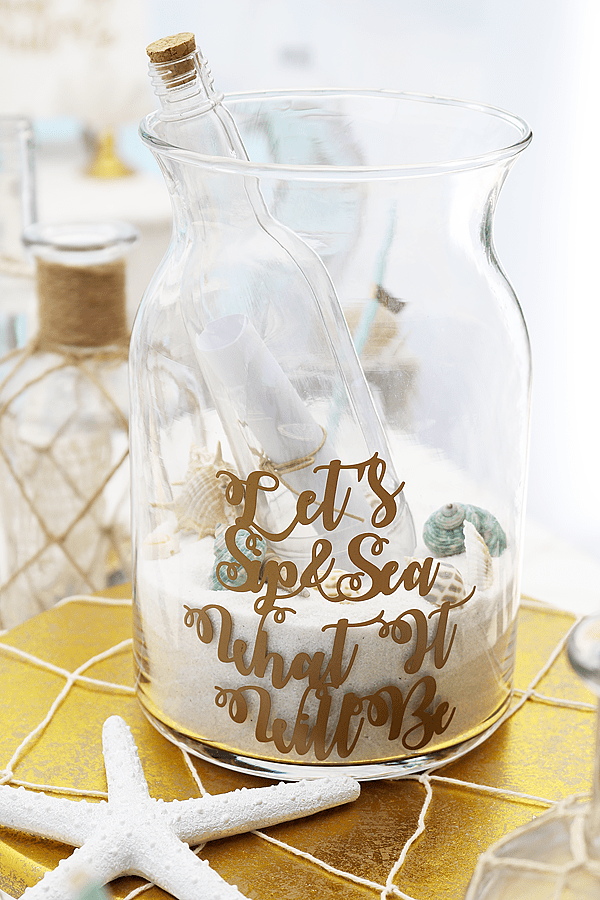 Sip & Sea Gender Reveal Party Message in a Bottle