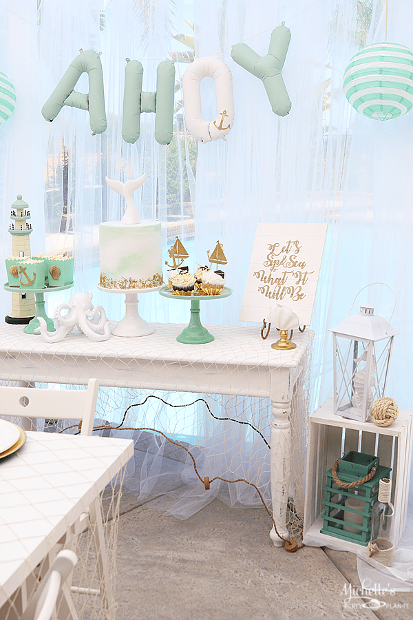 Sip & Sea Gender Reveal Party Decor