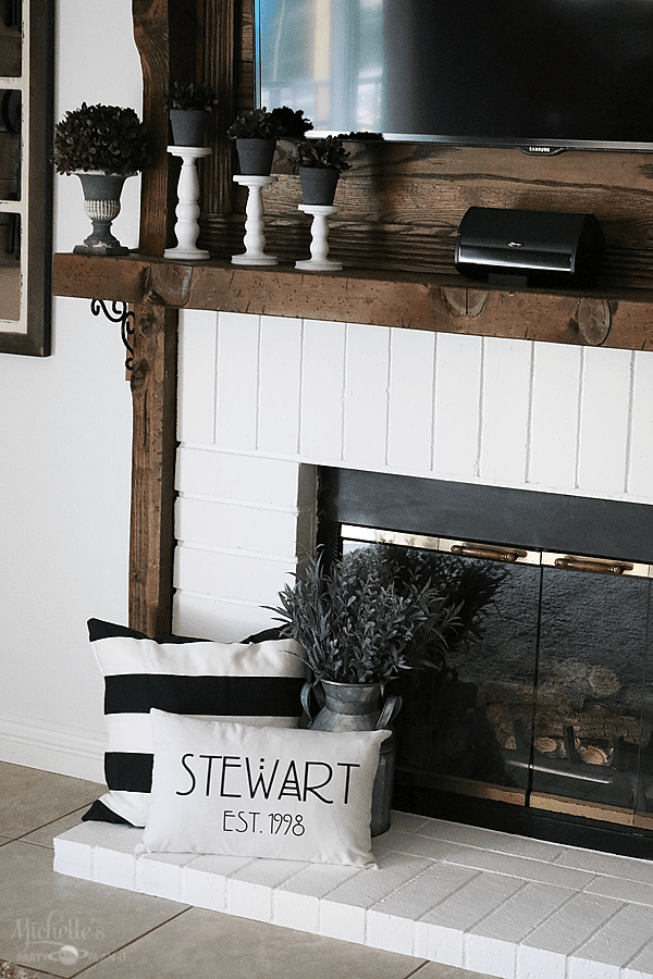 Painted FIreplace Brick