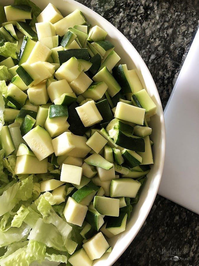 Chopped zucchini