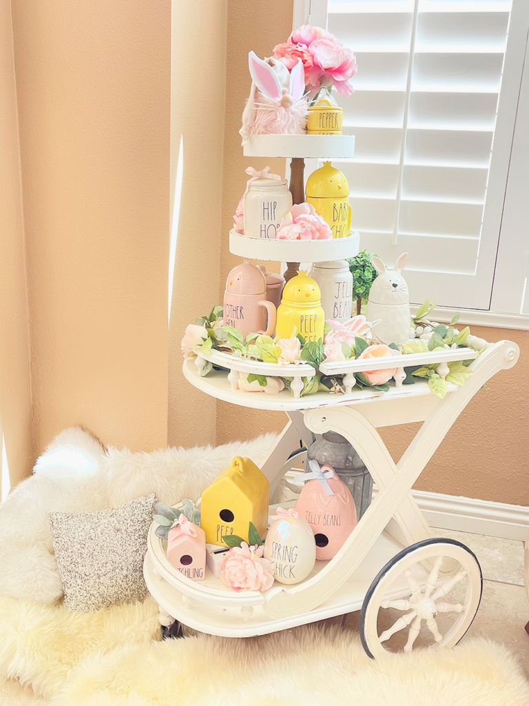 easter tea cart