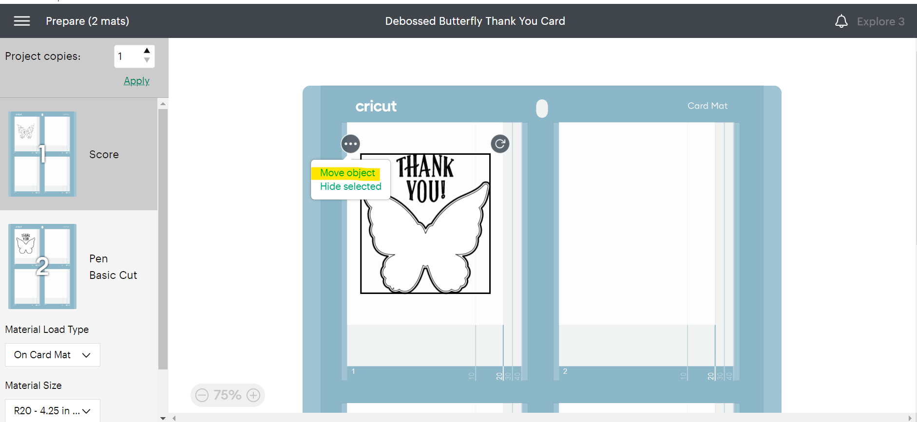 Deboss and emboss with Cricut debossing tool