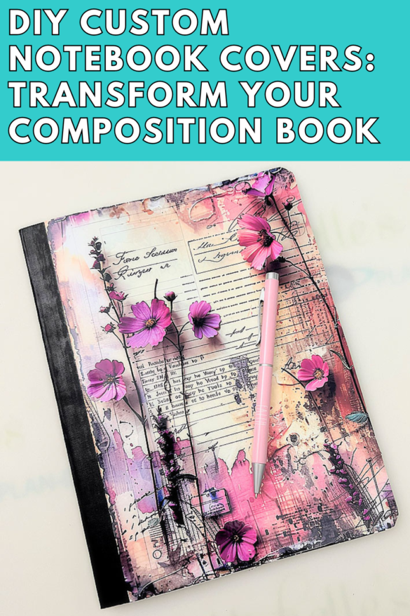 How to Cover a Composition Notebook with Printable Vinyl Sticker Paper ...