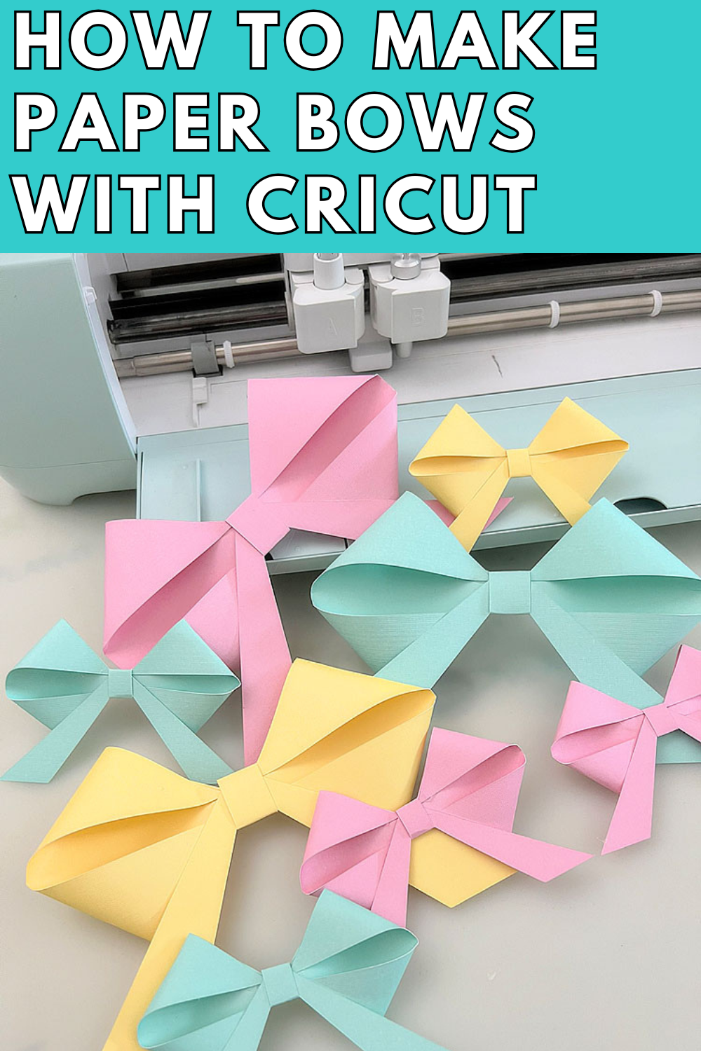 how to make paper bows with cricut