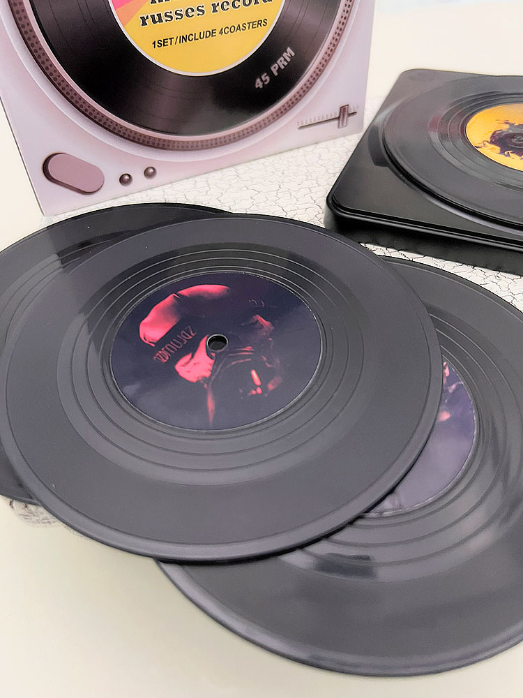 How to Customize Dollar Tree Vinyl Record Coasters with Cricut ...