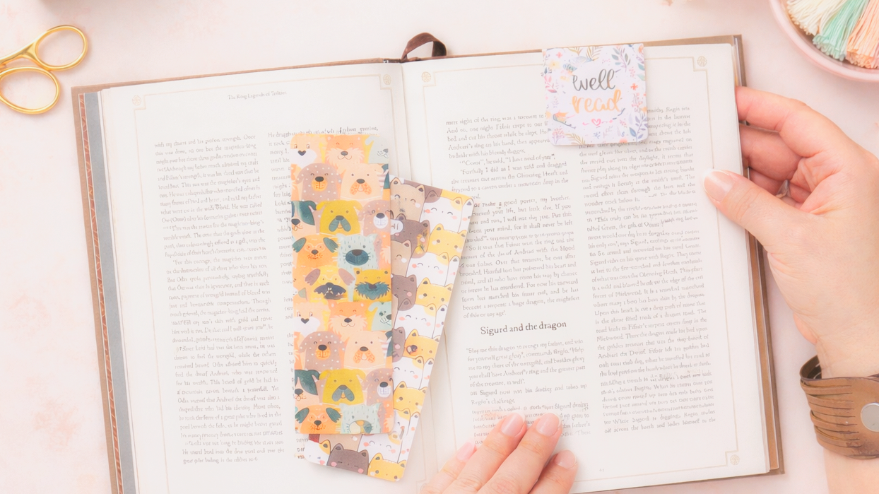 How to Turn Postcards into Bookmarks - Michelle's Party Plan-It